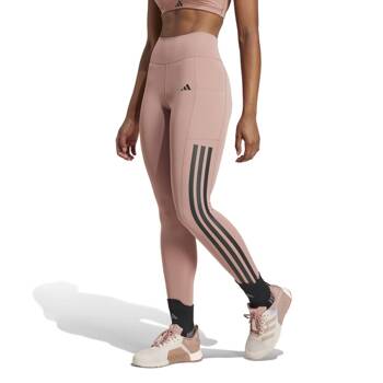 Legginsy treningowe damskie adidas OPTIME 3-STRIPES różowe JI8764