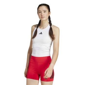 Tank top treningowy damski adidas POWER 3-STRIPES biały JG6183