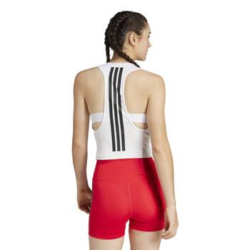 Tank top treningowy damski adidas POWER 3-STRIPES biały JG6183